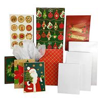 10 Christmas Gift Boxes + Tissue, 2 Robe Box, 4 Shirt Box, 4 Lingerie Box (Traditional Holiday)