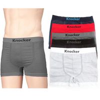 6 Pk Mens Seamless Boxers Briefs Underwear Athletic Underpants Knocker One Size