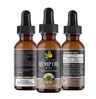Hemp Oil 1000mg for Pain Relief, Stress Relief, Anti Anxiety, Sleep Aid, PTSD, Skin and Hair - Organic Drops from Certified USA Growth Hemp Farms - 1 Fl Oz (30 ml) HEMPLICATED
