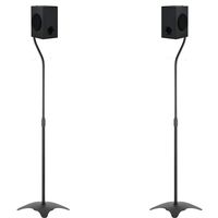 Speaker Stand Adjustable Height Mount Hold Satellite Book Shelf Speaker up to 9.9 lbs Extend from 27 to 43 inch (SS201), 1 Pair, Black by WALI