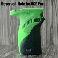 CEOKS for SMOK Mag Grip 100W Silicone Case, Anti-Slip Protective Silicone Case Skin Rubber Cover for SMOK Mag Grip 100W Kit TC Mod Box Rubber case wrap Shield (Black/Green)