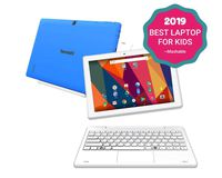 Tanoshi 2-in-1 Computer for Kids Ages 6-12, 10.1" HD Touchscreen Display, 32 GB (Blue)