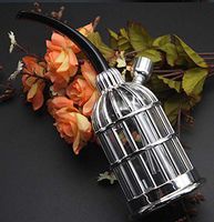 Zwq&zj Metal Hookah, Washable Cigarette Holder Filter, Double Filter Men's Smoking Set,B