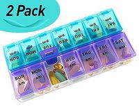 MEDca Weekly Pill Organizer, Twice-a-Day, Pack of 2