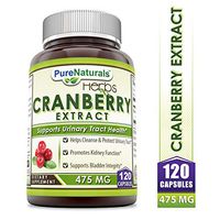 Pure Naturals Cranberry Extract 475 Mg 120 Capsules- Helps Cleanse & Protect Urinary Tract* Promotes Kidney Function* Helps Maintains Bladder Integrity*