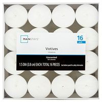 Mainstays Unscented Votives 16 Pieces