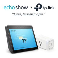 All-new Echo Show (2nd Gen) - Charcoal Fabric Bundle with Kasa Smart Wi-Fi Plug Mini by TP-Link