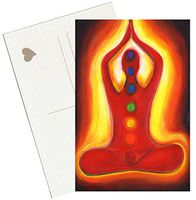 Kundalini Chakra Yoga 4"x6" Set of 6 Linen Postcards