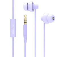 MAXROCK (TM) Total Soft Silicon Headphones with Mic Sleep Travel Choice for Cellphones Tablets and 3.5mm Jack ( Violet)