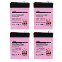 Charity Battery 6V 4.5AH General 00648 Sealed Non-Spillable Emergency Light Batteries Wka6-5F - 4 Pack