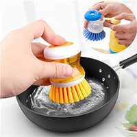 2 pcs Soap Dispensing Palm Brush(Random Color)
