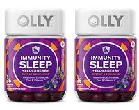 Olly Immunity Sleep + Elderberry Gummy! 36 Gummies Midnight Berry Flavor! Formulated with Melatonin, chinacea, Vitamin C & Zinc! Supports Restful Sleep and Immune System! Choose Your Pack! (2 Pack)