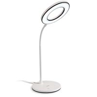 Miady LED Desk Lamp Eye-Caring Table Lamp, 3 Color Modes with 4 Levels of Brightness, Dimmable Office Lamp with Adapter, Touch Control Sensitive, 360° Flexible
