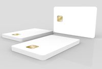 SLE4442 ISO PVC Contact Chip Cards, Blank White, Gloss Finish (Pack of 10)