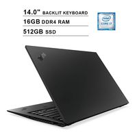 Lenovo Thinkpad X1 Carbon 14 Inch WQHD Laptop, Intel 4-Core i7-8650U up to 4.2GHz, Intel UHD 620, 16GB DDR4 RAM, 512GB SSD, Backlit KB, FP Reader, HDMI, Bluetooth, WiFi, Windows 10 Pro (Renewed)