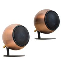 Orb Audio: Mod1 Round Stereo & TV Speakers - Two Pack - Compact Stereo Speakers - True Audiophile Reproduction - Easy to Hide - Ability To Upgrade Anytime