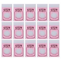 TOPBATHY 300pcs Cute Clear Cello Bags Cellophane Treat Bags Cellophane Wrap Bags for Birthday Party Favor (Pink Jar)
