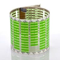 DIYAH Auto Sound Music Beat Activated Car Stickers Equalizer Glow LED Light Audio Voice Rhythm Lamp 70cm X 16cm / 27.5in X 6.3in (Green)