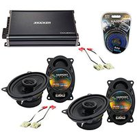 Compatible with GMC Sierra 1988-1994 Factory Speaker Replacement Harmony (2) R46 & CXA300.4 Amp (Renewed)