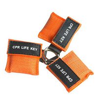 80PCS CPR Life Key Mask Keychain Ring Emergency Kit CPR Face Shields for First Aid or CPR Training Orange