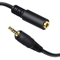 Electop 2.5mm Male (1/8 inch) to 3.5mm Female Converter Headphone Audio Extension Cable, 4 Poles Stereo Cable Support Mic/Headphone Function