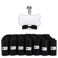 Gorilla Supply Dog Waste Bags with Patented Dispenser and Leash Tie,  Black, Unscented, EPI Additive (meets ASTM D6954-04 Tier 1), 1000 Count