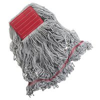 HUBERT Concrete Mop Head Looped End Large Grey Poly Cotton Blend - 5" W