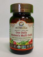 NUTRIGOLD - ONE Daily Women's Multi Gold 30cap (Organic, Non-GMO, Whole-Food Vitamins and Minerals from Real Fruits, Vegetables, and Herbs. Convenient one-per-Day Vegan Capsules!) 30 Servings