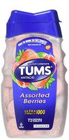 Tums Ultra Strength 1000 Antacid, Assorted Berries, 72 tablets