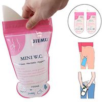 Longay 2pcs Disposable Outdoor Car Travel Emergency Child Adult Unisex Toilet Urine Bags Pee Bag Mini W.C (B)