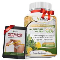Best Pure CLA 1250 mg in a Safflower Oil Base Supplement, Conjugated Linoleic Acid - Helps Boost Metabolism and Strong Immunity – 120 Weight Loss Softgels