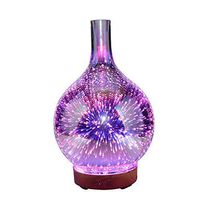 3D Glass Cosmic Starburst Ultrasonic Cool Mist Humidifying Aromatherapy Essential Oil Diffuser 100ml