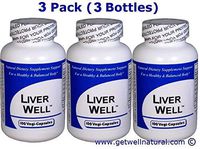 Liver Well (100 Capsules)"3 Bottle Pack"- Concentrated Herbal Blend - Dietary Supplement