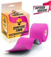 Sparthos Kinesiology Tape - Incredible Support for Athletic Kt Sports and Recovery - Free Kinesio Taping Guide! - Wrap Neck Body Pain Skin Strips Medical Water Proof Boobtape Pro - Uncut (Pink)