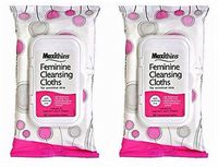 Maxithins Feminine Hygiene Cleansing Cloths for Sensitive Skin with Aloe, 2-pk