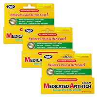 Anti-Itch Cream Travel ~ TSA Approved Itch Relief Travel Size for First Aid Kits, 0.5 Oz, 3 Pack Bundle