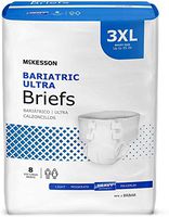 Adult Ultra Plus Brief Diaper, BARIATRIC 3X-LARGE, McKesson BRBAR - Case of 32
