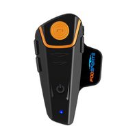 Motorcycle Bluetooth Headset Intercom,Fodsports BT-S2 1000M Helmet Communication (1 pack soft mic)