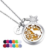Tornado Cat Vine Round Personalized Initial Letter Aromatherapy Essential Oil Diffuser Necklace Customized 1 Initial
