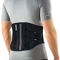 T TIMTAKBO Lower Back Brace W/Removable Lumbar Pad for Men Women Herniated Disc,Sciatica,Scoliosis,Waist Pain, Lumbar Support Belt (Black/Gray, Plus Size 2XL)