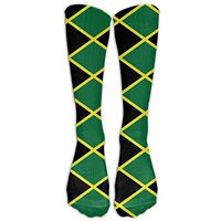 Unisex Jamaican Flag Stripe Caribbean Island Athletic Socks Stockings Tube Socks