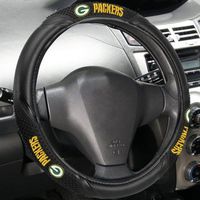 Fremont Die NFL Green Bay Packers Massage Grip Steering Wheel Cover, One Size, Black
