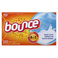 Bounce Fabric Softener Dryer Sheets, Fresh Linen, 120 Count(Pack of 3)
