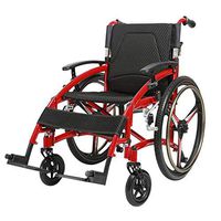 Lightweight Aluminium Folding self Propel Wheelchair, for Elderly, Handicapped, and Disabled Users, with handbrakes and Quick Release Rear Wheels