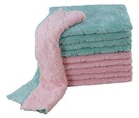 Marpressel 10 Pack Cleaning Cloth, Kitchen Cloth Dish Towels,Strong Absorption Coral Velvet Dishtowels,Remove Oil and Fast Drying Towels