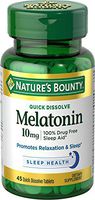 Nature's Bounty Melatonin 10 mg, 45 Quick Dissolve Tablets