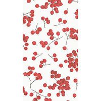 Berry Gathering Ivory/Red-Paper Linen Napkin Airlaid (12, Guest)