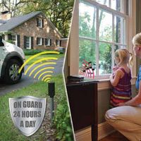 Mighty Mule Wireless Driveway Alarm With The Outdoor Electromagnetic Sensor only Detects Vehicles 2 Base Stations