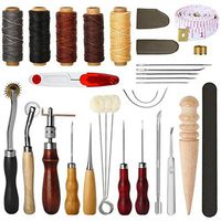 31 Pcs Leather Sewing Tools DIY Leather Craft Tools Hand Stitching Tool Set Repair Sewing Needles Set
