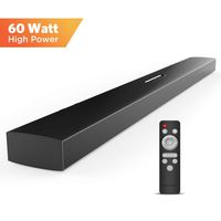 Meidong Bluetooth Sound Bars for TV Wireless Sound Bars with Remote Control 26 Inch 6 Speakers 60 Watt HiFi Surround Wall Mountable TV Soundbar (KY2000 Medium Size)